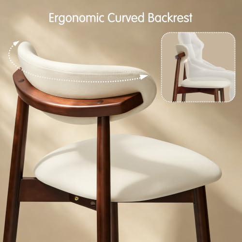 Walnut-toned solid wood chair frame