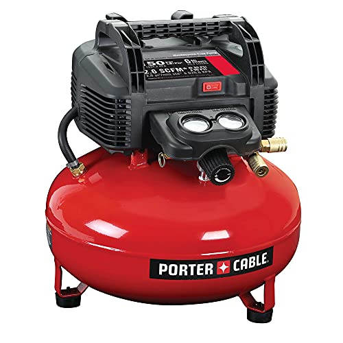 PORTER-CABLE 6 Gallon Pancake Air Compressor red and black