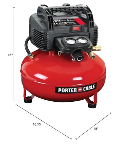 Front view of PORTER-CABLE compressor unit