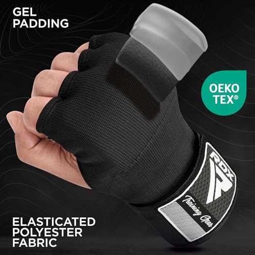 Gel-infused padding on RDX inner gloves