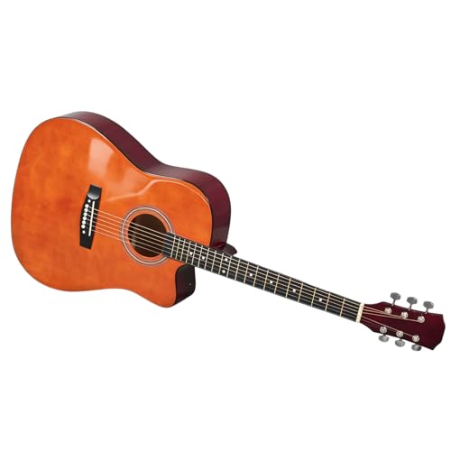 Full view of Ktaxon 41 inch guitar with accessories