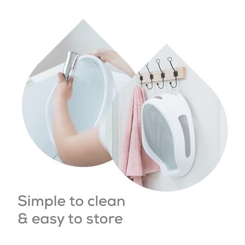 Grey bath support cradle for infants