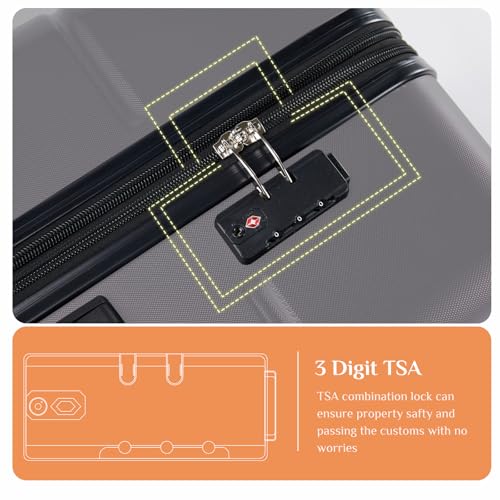 Sweetcrispy suitcase telescopic handle extended