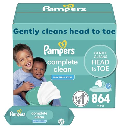 Pampers Complete Clean Baby Wipes 12 pack bundle