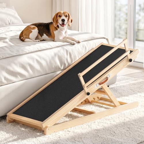 X XBEN 47-inch wooden dog ramp side view