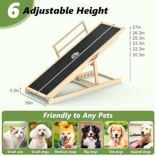 X XBEN adjustable dog ramp at high setting