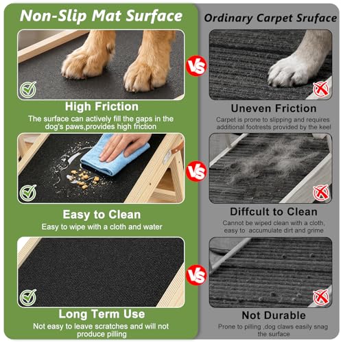 X XBEN wooden dog ramp folded flat for storage