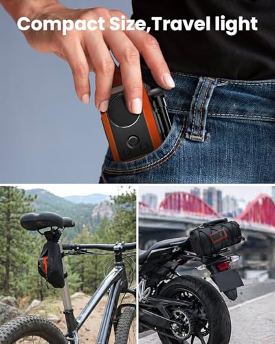 ETENWOLF S0 orange pump inside its drawstring bag