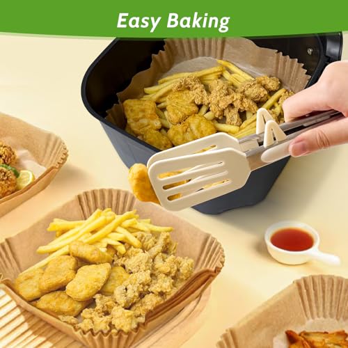 Tripho air fryer liners inside a square basket