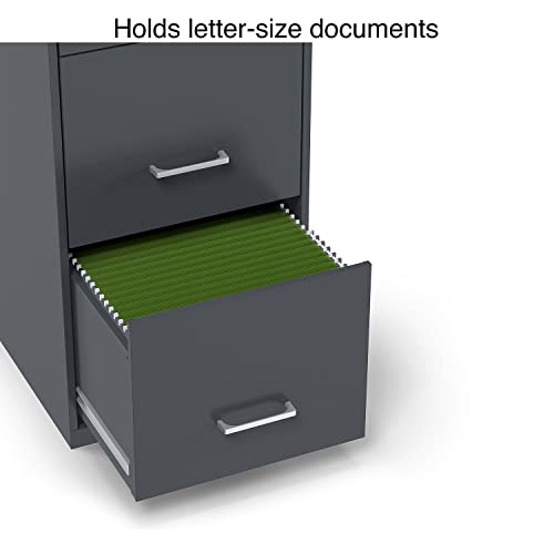 Charcoal office storage cabinet
