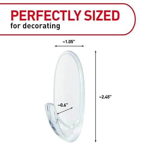 Command hooks in clear plastic packaging