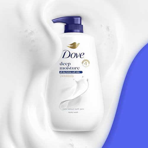 Texture of Dove Deep Moisture body wash lather