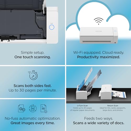 Top down view of ScanSnap iX1300 scanner