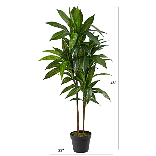Nearly Natural Dracaena plant in a modern living room