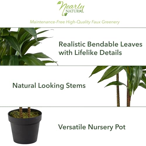 Side profile of the 4 foot artificial Dracaena