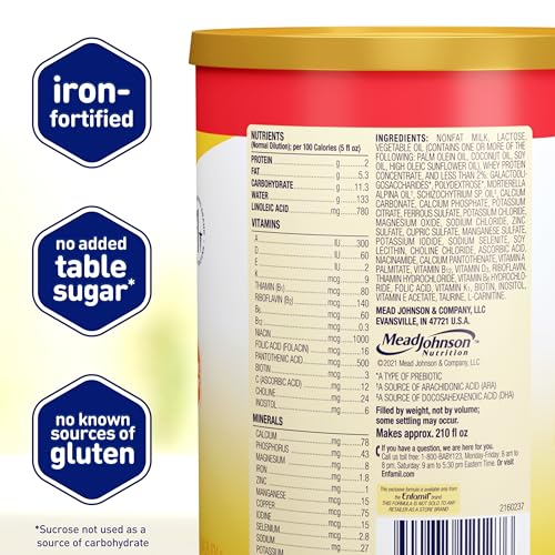 Enfamil powder formula texture close up