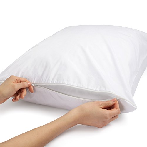 Body pillow protector in packaging