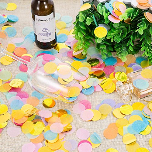 Handful of 1 inch multicolor confetti for events