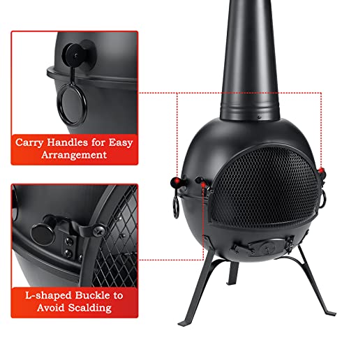 Integrated carry handles on chiminea
