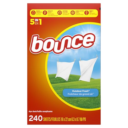 Retail packaging for Bounce fabric softener sheets
