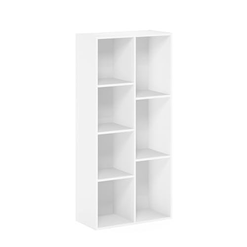 Furinno LUDER white shelf in home office setting