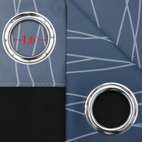 Close up of wavy line design on blackout drapes