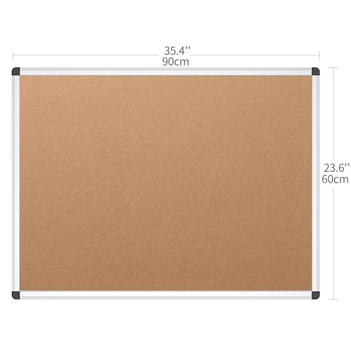 Silver aluminium frame detail of VIZ-PRO notice board