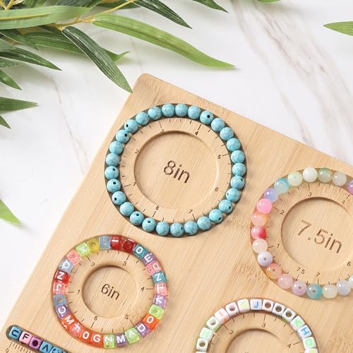 Bamboo bead board for bracelet design