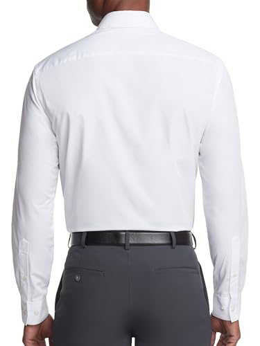 Close up of Van Heusen dress shirt point collar
