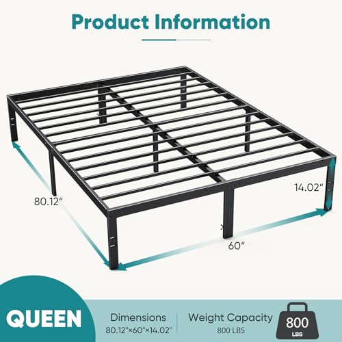 OLIXIS queen bed frame steel slats
