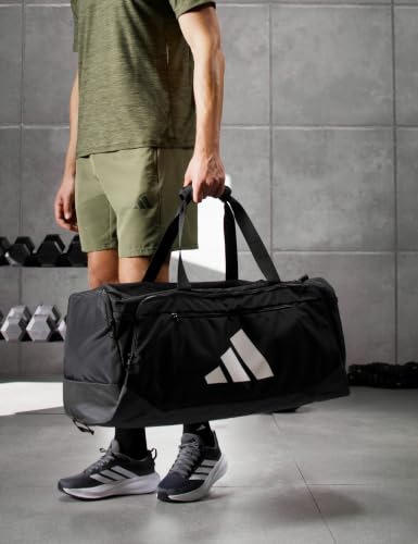 Side profile of adidas Defender 5 Large 100L Duffel Bag