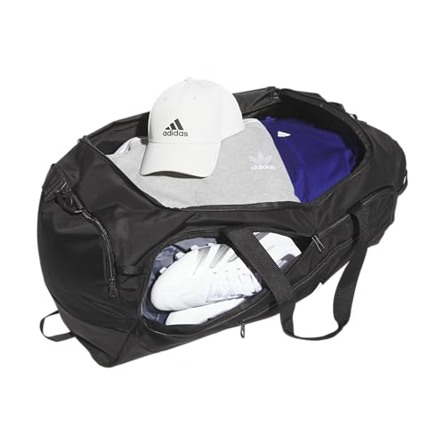Detailed view of ventilated pocket on adidas Defender 5 bag