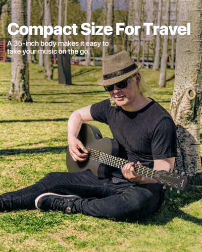 Enya NOVA GO SP1 guitar displayed in outdoor setting