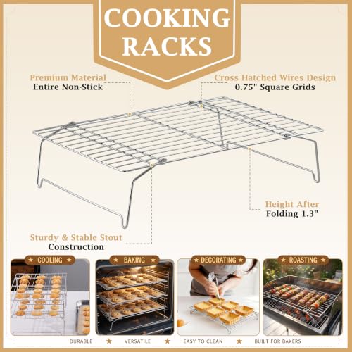 Cooling rack feet in open position
