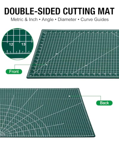 Tujurich mat being used for quilting and fabric cutting