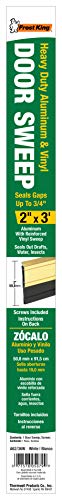 Aluminum and vinyl construction of Frost King A62/36WH door sweep