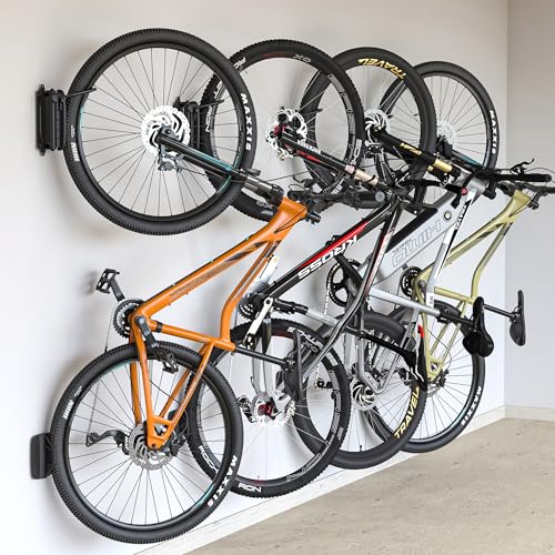 monTEK Swivel Bike Wall Mount 4 Pack front view
