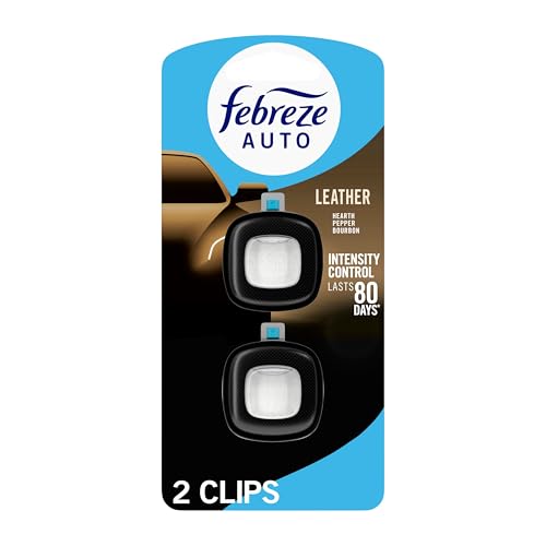 Febreze AUTO Leather scent vent clip 2 pack front view