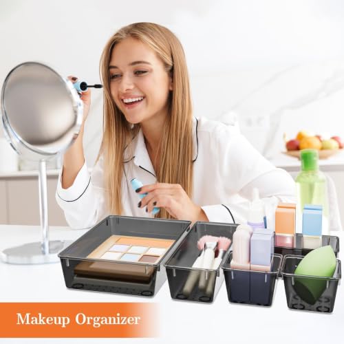 Bathroom vanity storage using SpaceHacks bins