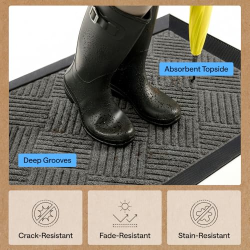 Rubber border of GORILLA GRIP door mat