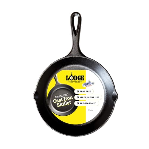 Lodge 8-inch cast iron skillet top view