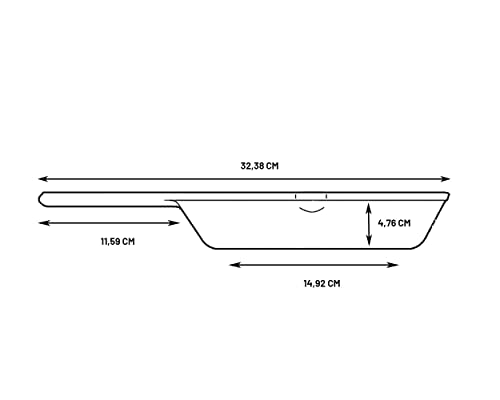 Lodge 8-inch cast iron skillet handle detail
