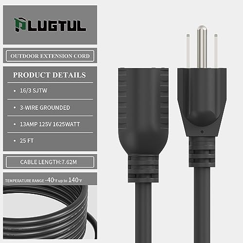PLUGTUL 3 prong extension cord