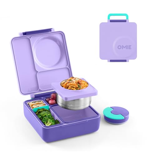 OmieBox Kids Insulated Lunch Box Purple Plum