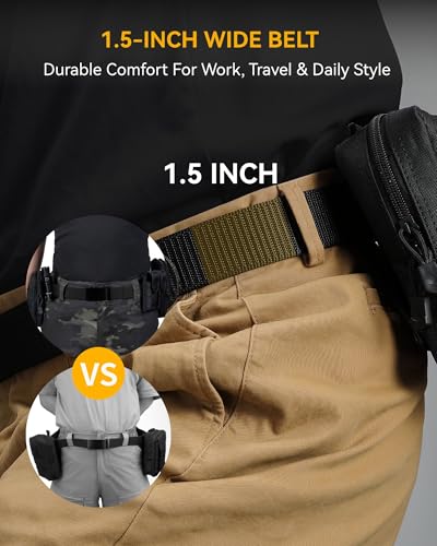 CHAOREN casual belt showing nylon strap thickness