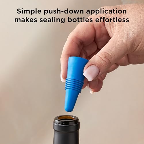 Side view of Rabbit blue silicone stopper