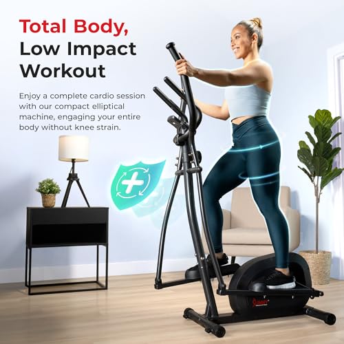 Elliptical with adjustable magnetic resistance knob