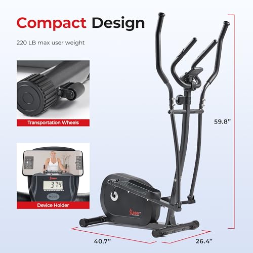 Sunny Health & Fitness elliptical with 11-inch stride