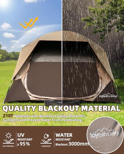 Loyeahcamp dome tent door and ventilation system