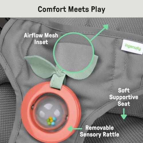 Ingenuity Stow & Go bouncer with carry bag